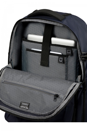 Roader laptop backpack wheels dark blue